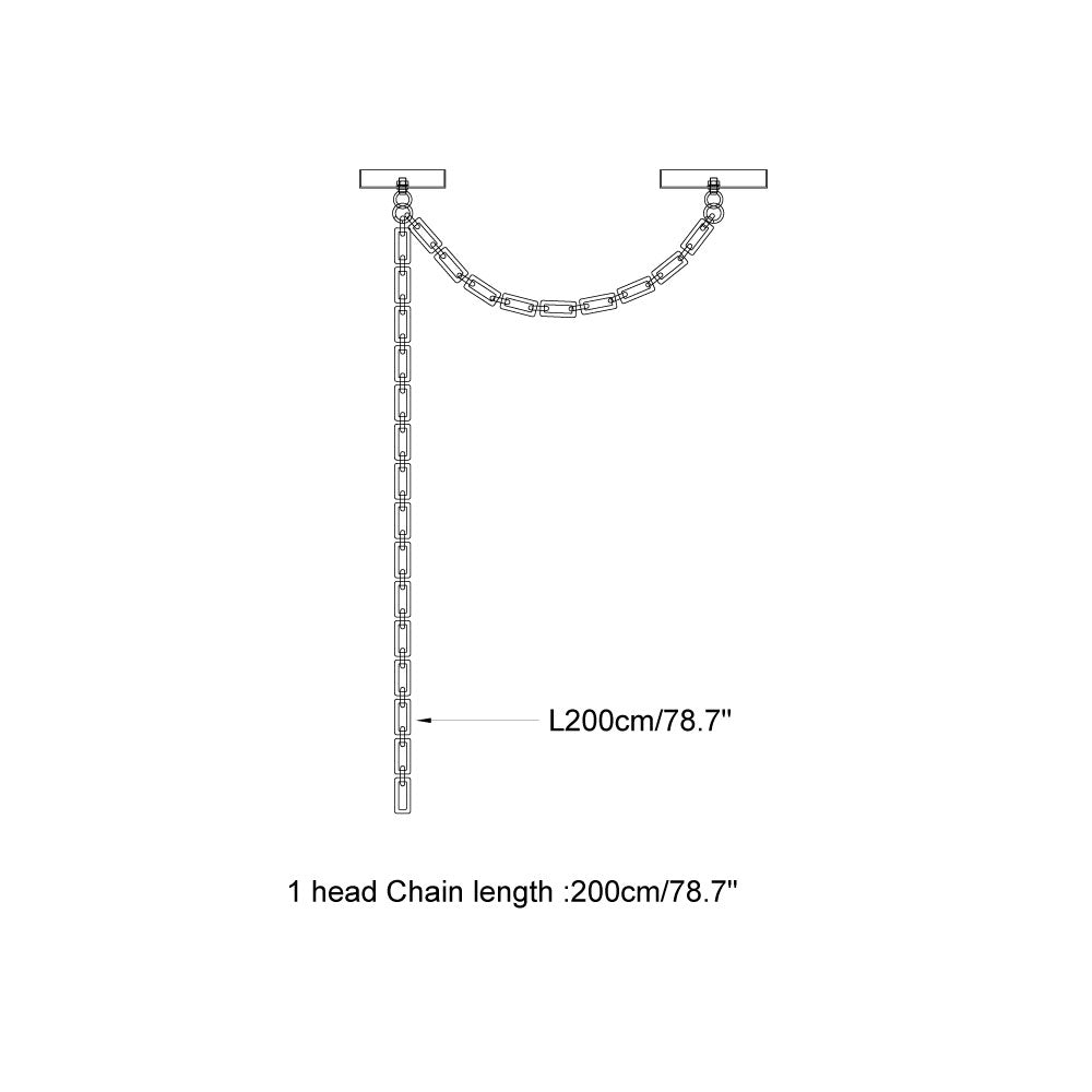 Radilum Cascade Chain Alabaster Chandelier
