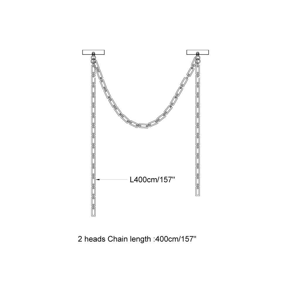 Radilum Cascade Chain Alabaster Chandelier