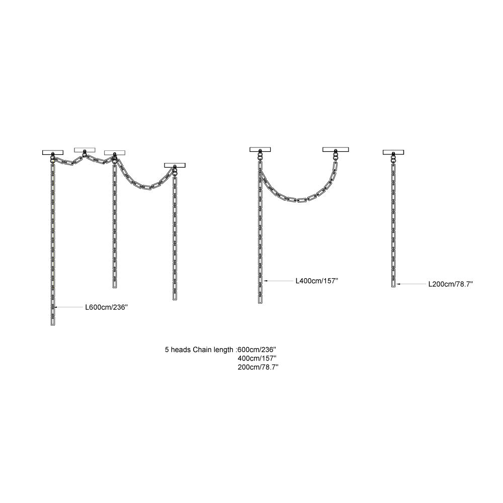 Radilum Column Alabaster Chain Chandelier