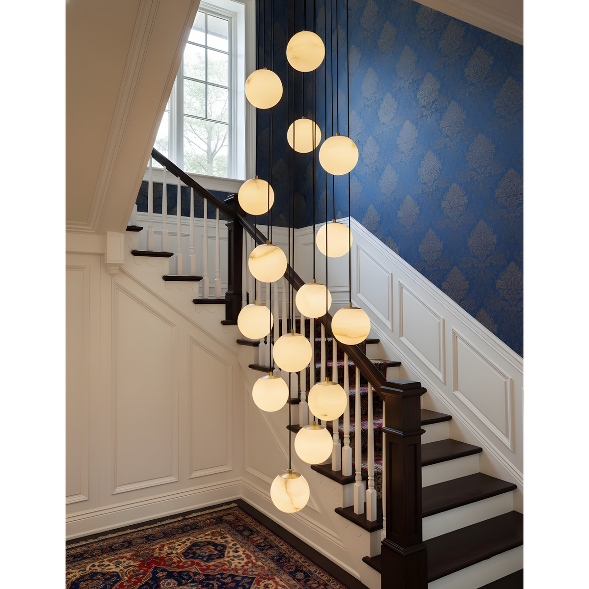 Radilum Alabaster Balls Cluster Chandelier