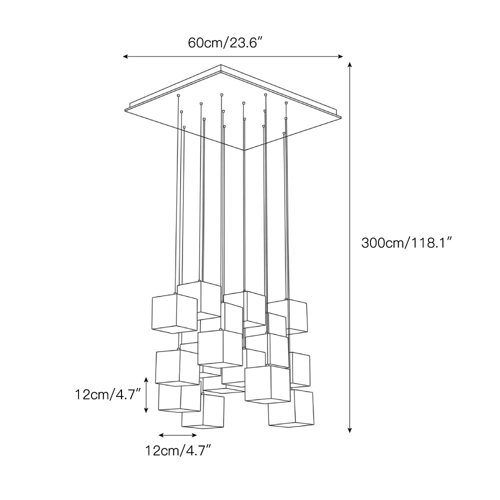 Radilum Alabaster Box Chandelier Brass Frame