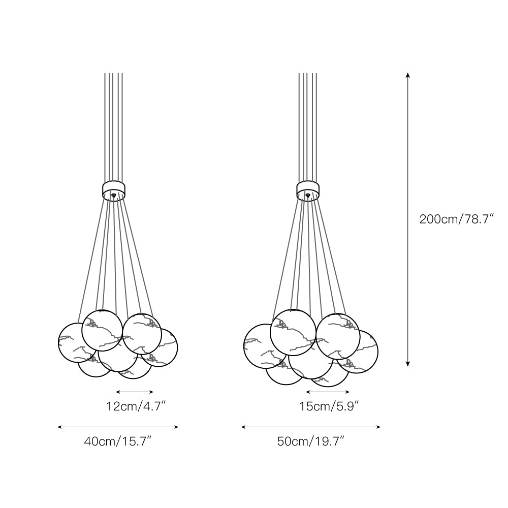 Radilum Lunar Alabaster Chandelier