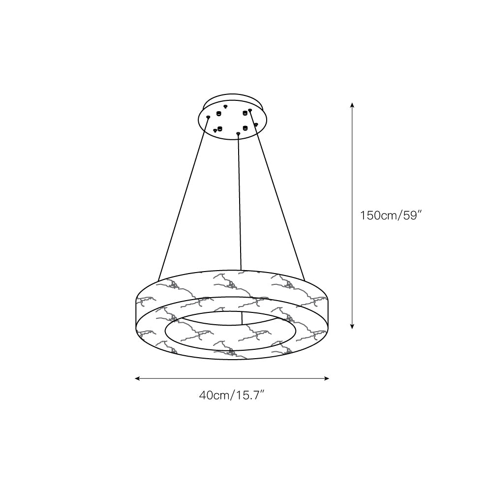 Radilum Alabaster Ring Chandelier