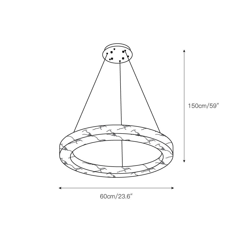 Radilum Alabaster Ring Chandelier