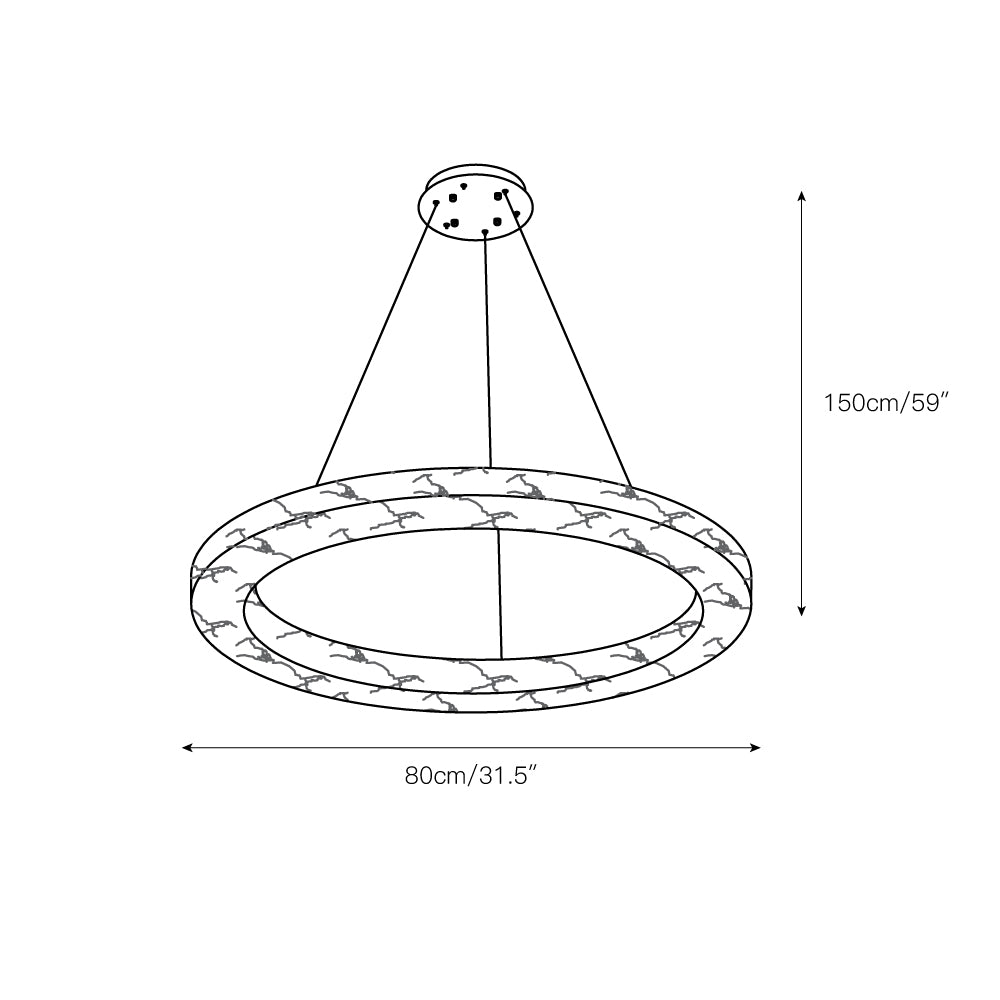 Radilum Alabaster Ring Chandelier