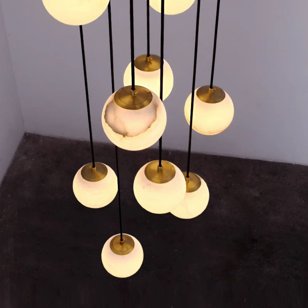 Radilum Alabaster Balls Cluster Chandelier