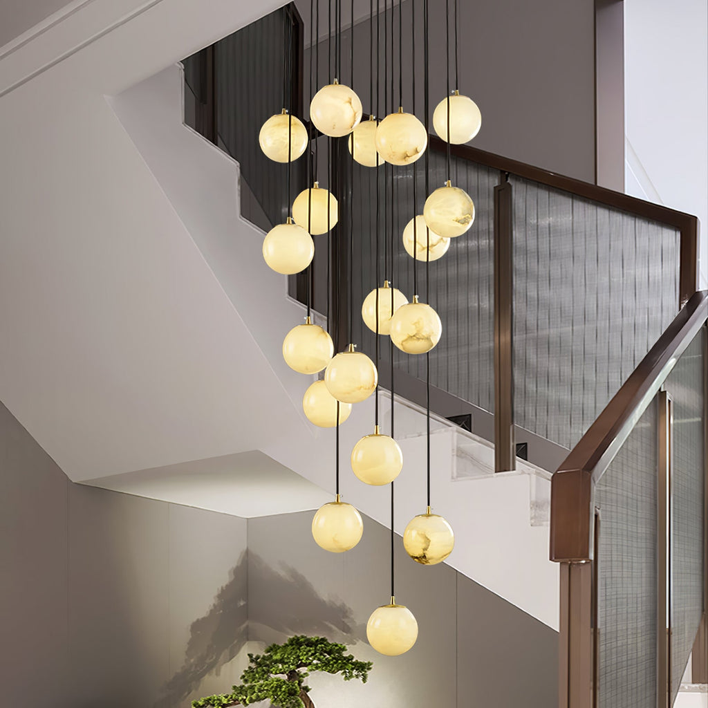 Radilum Alabaster Balls Cluster Chandelier