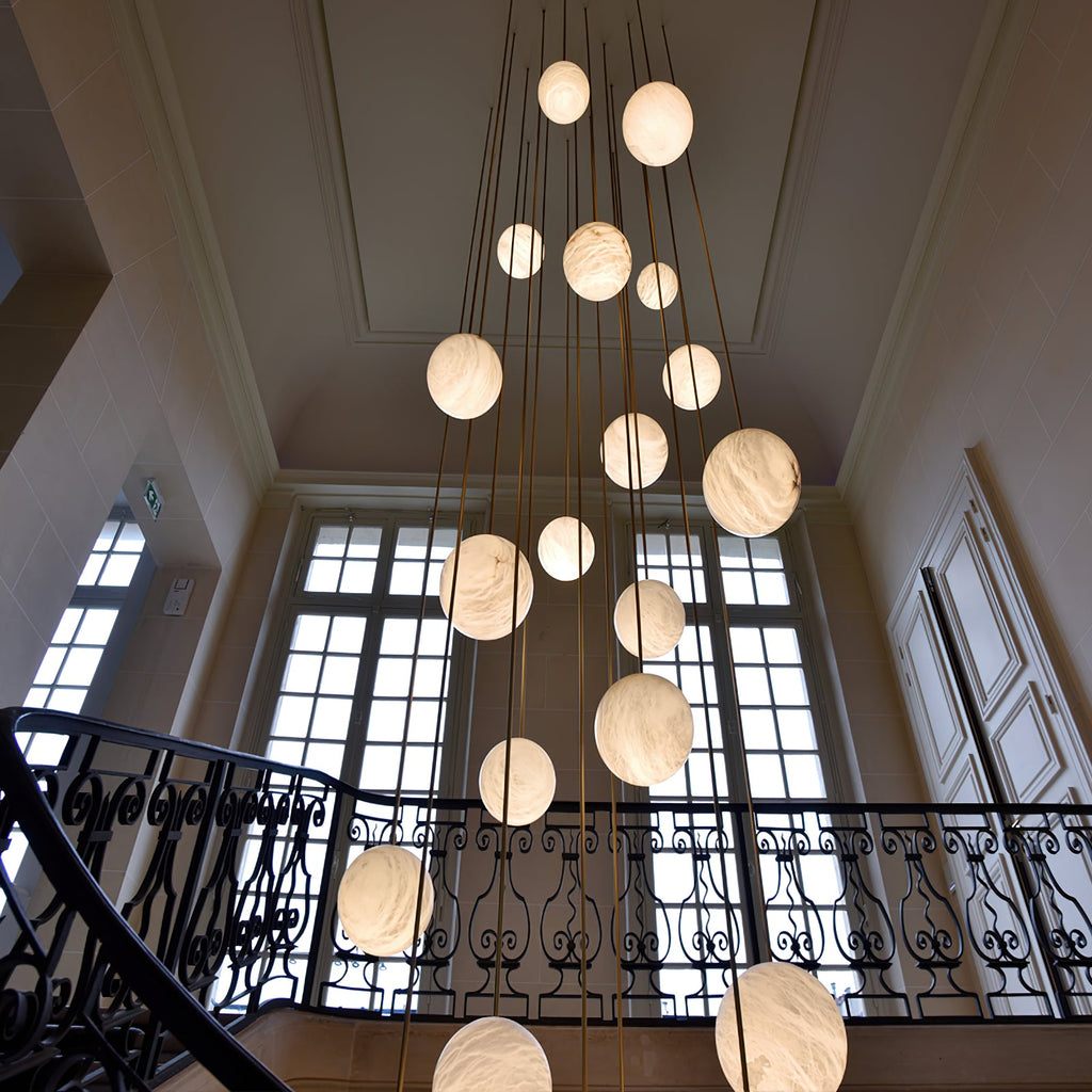 Radilum Alabaster Balls Cluster Chandelier