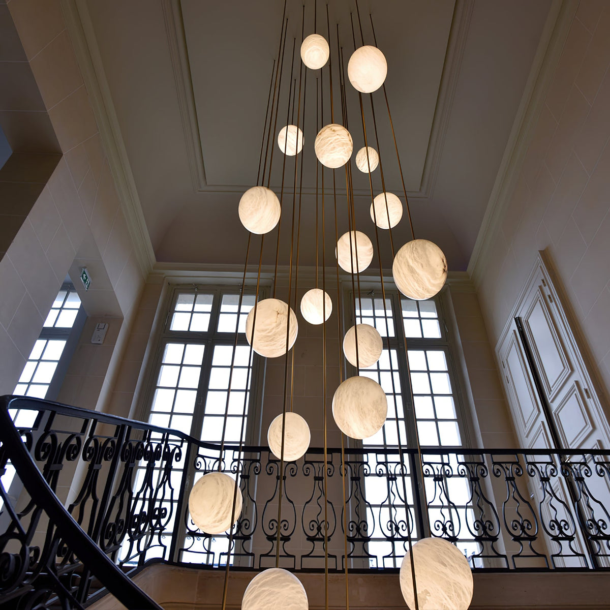 Radilum Alabaster Balls Cluster Chandelier