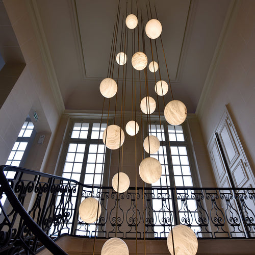 Radilum Alabaster Balls Cluster Chandelier