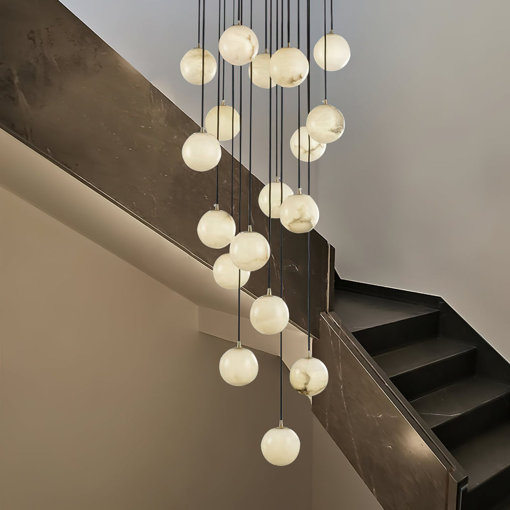 Radilum Alabaster Balls Cluster Chandelier