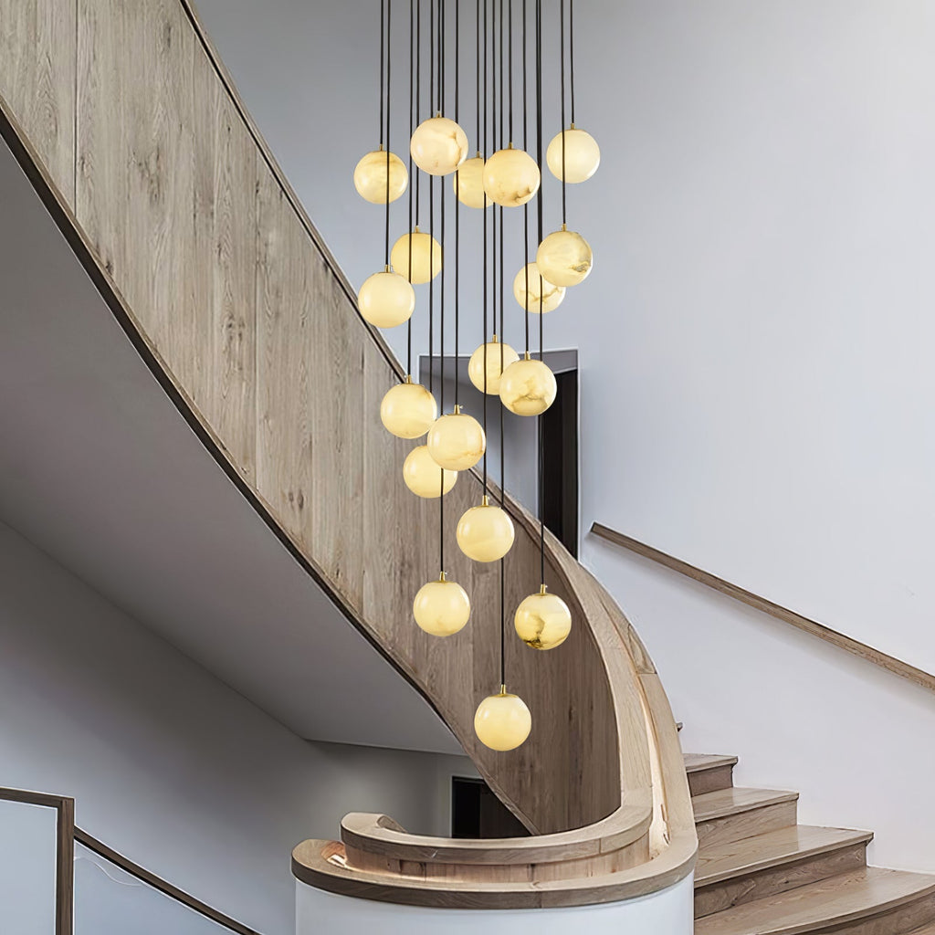 Radilum Alabaster Balls Cluster Chandelier