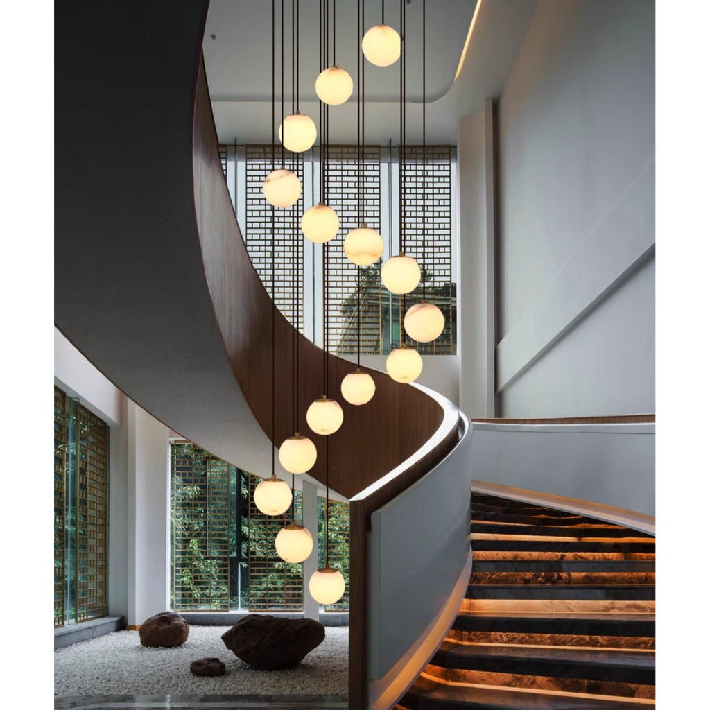 Radilum Alabaster Balls Cluster Chandelier