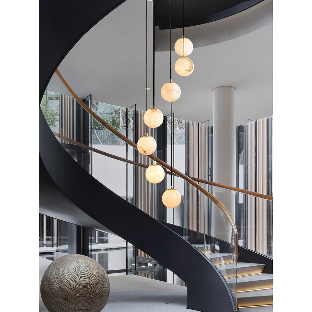 Radilum Alabaster Balls Cluster Chandelier