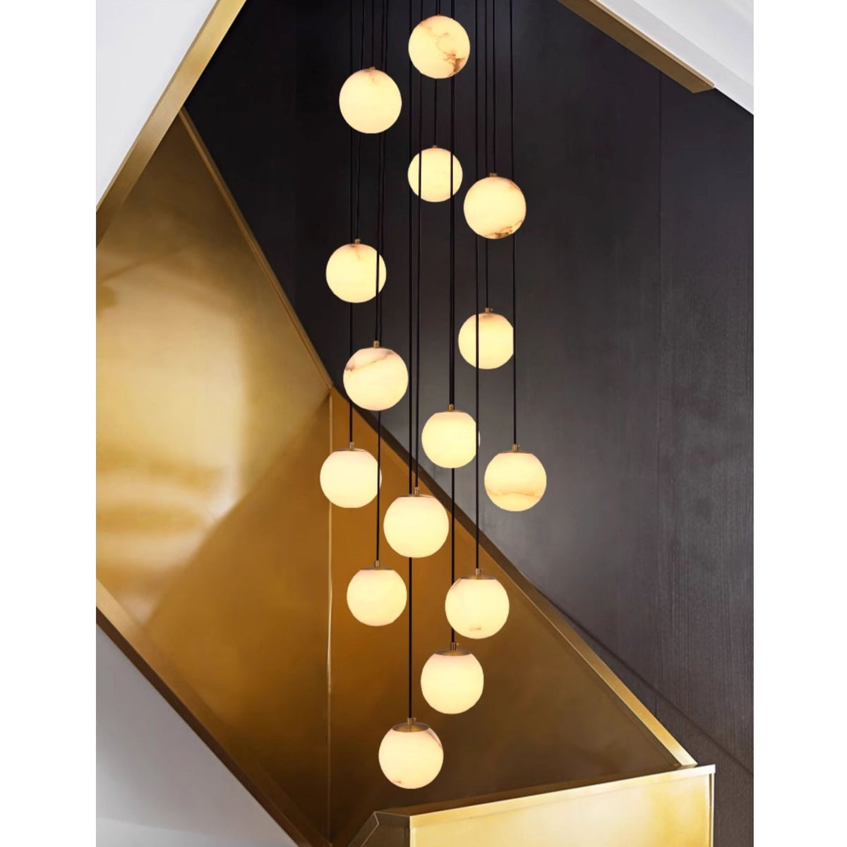 Radilum Alabaster Balls Cluster Chandelier