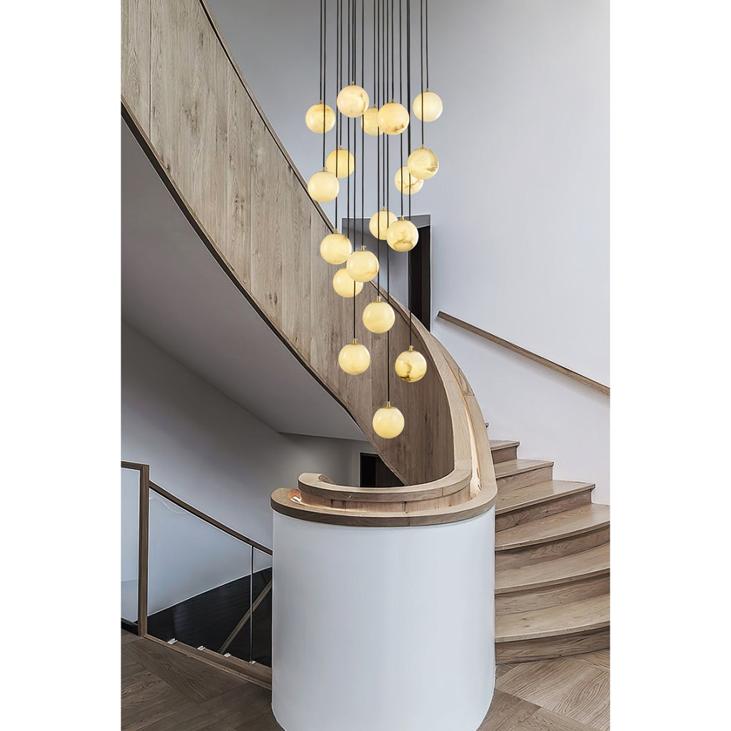 Radilum Alabaster Balls Cluster Chandelier