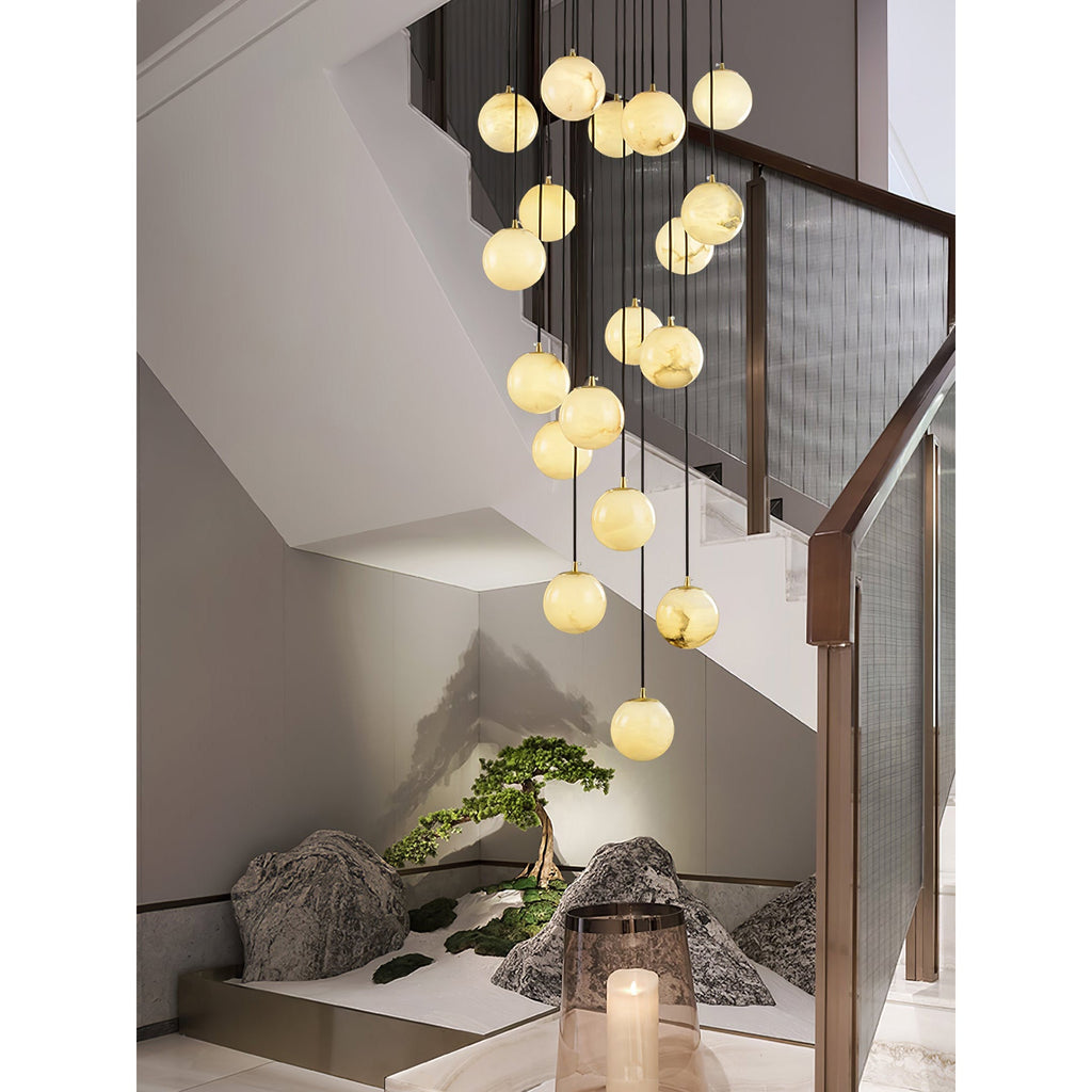 Radilum Alabaster Balls Cluster Chandelier