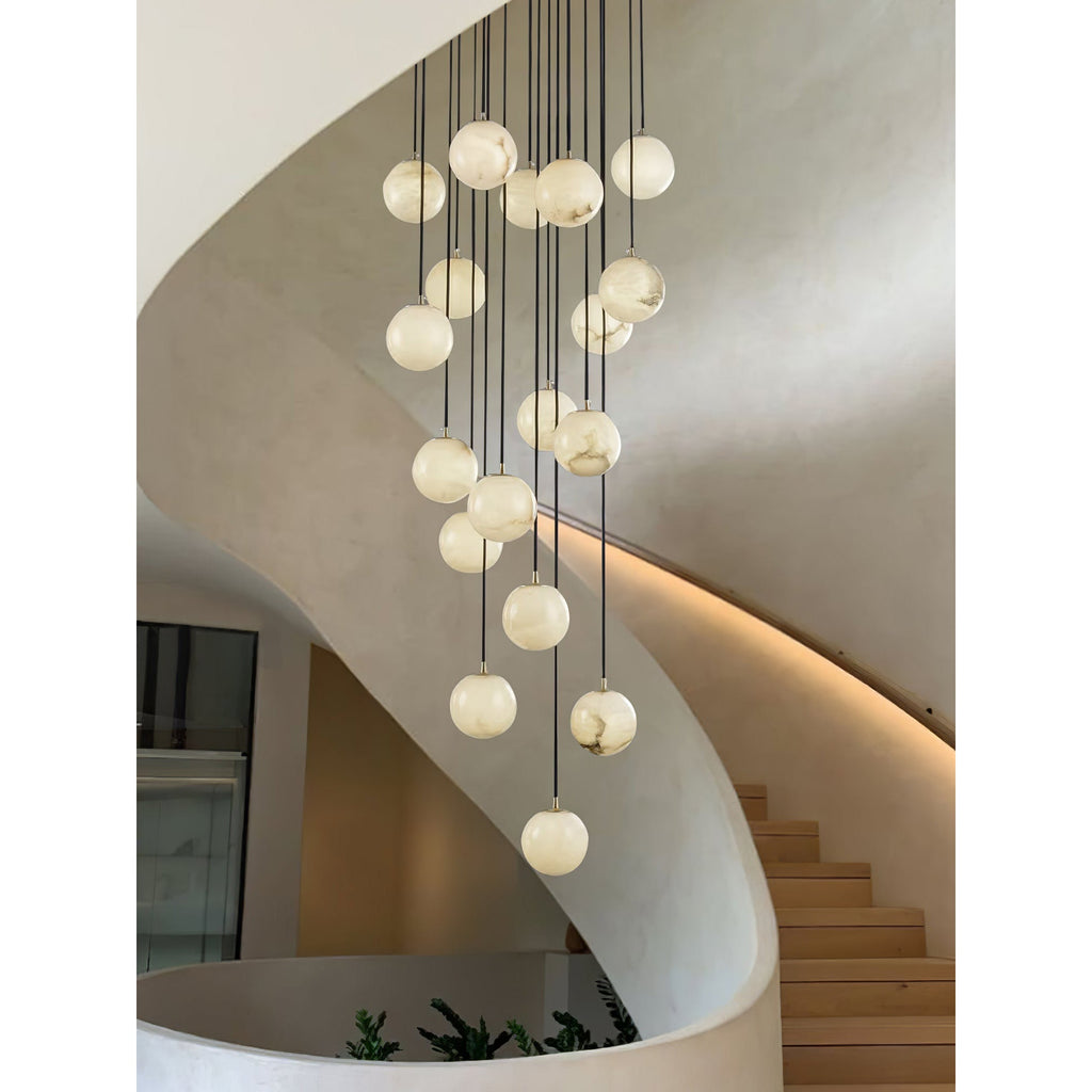 Radilum Alabaster Balls Cluster Chandelier
