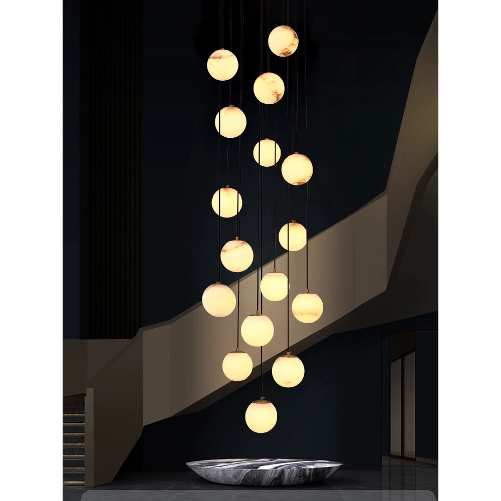 Radilum Alabaster Balls Cluster Chandelier