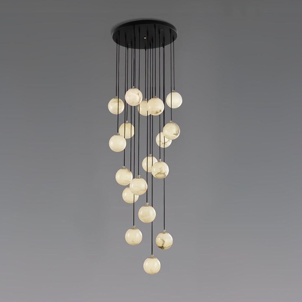 Radilum Alabaster Balls Cluster Chandelier