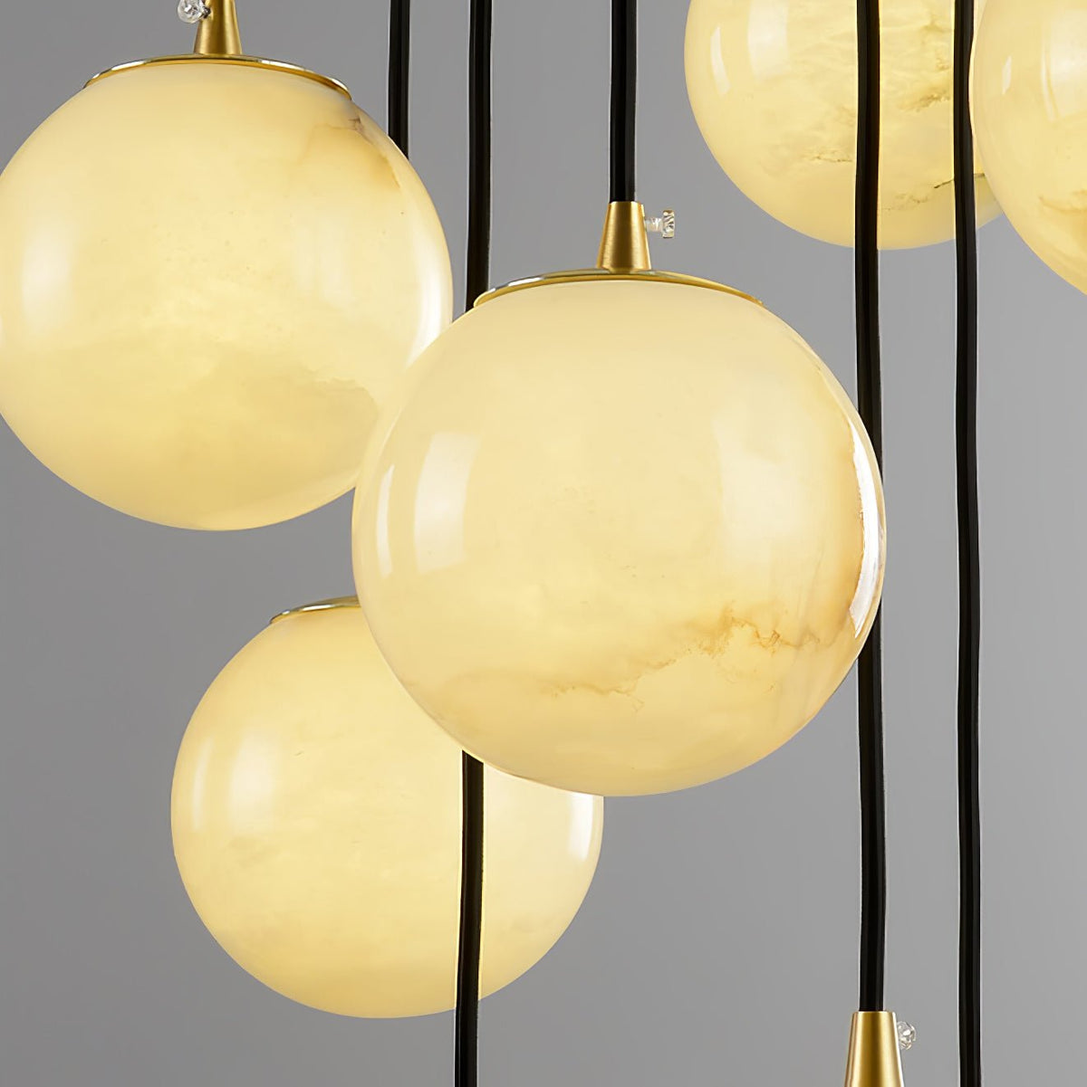 Radilum Alabaster Balls Cluster Chandelier