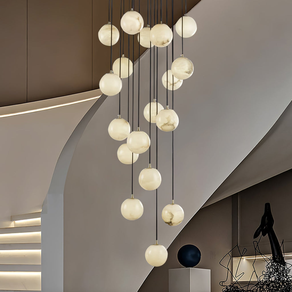Radilum Alabaster Balls Cluster Chandelier