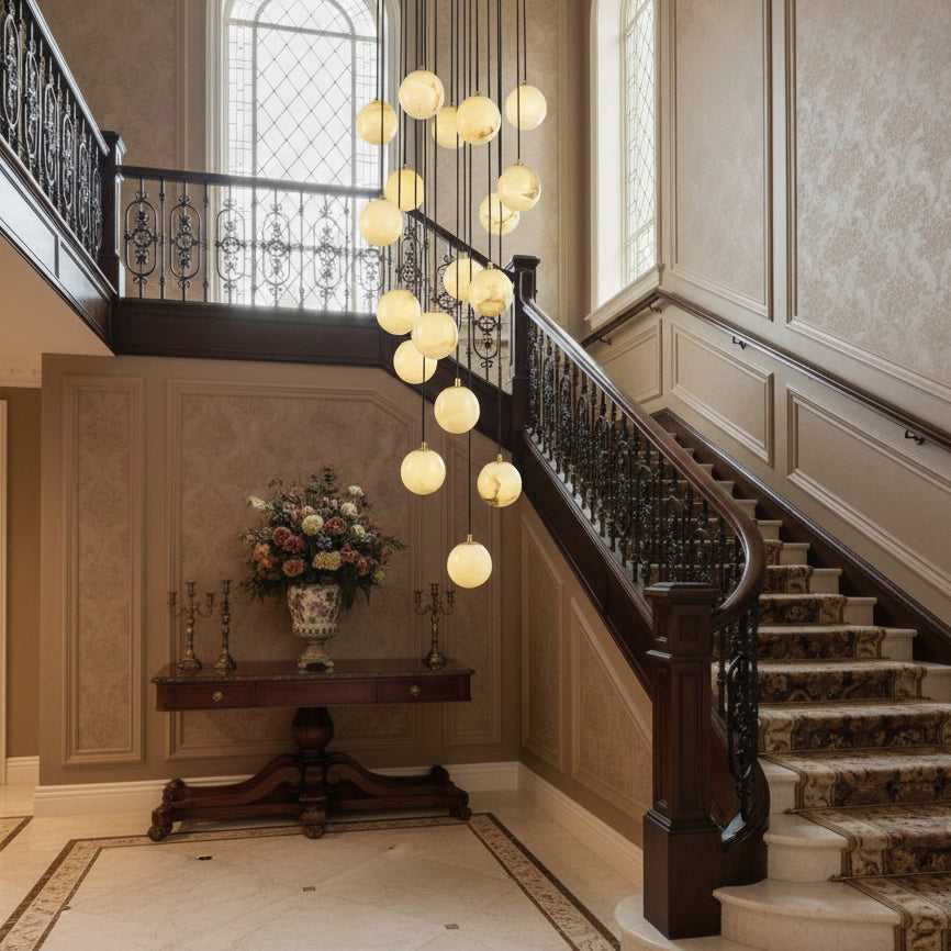 Radilum Alabaster Balls Cluster Chandelier