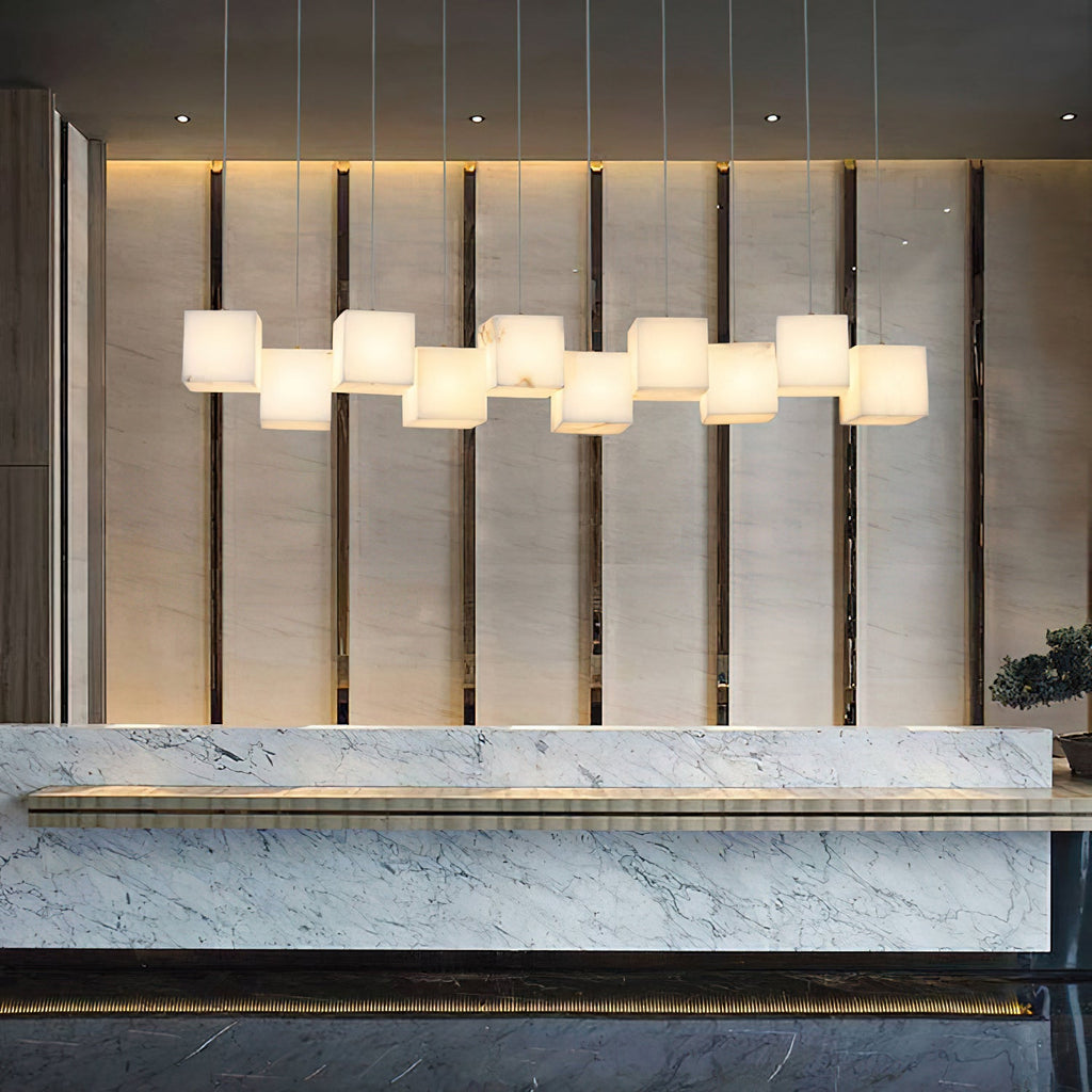 Radilum Box Linear Alabaster Chandelier