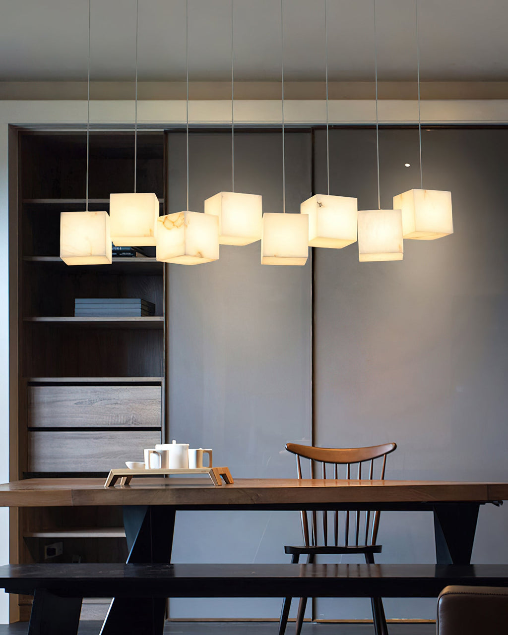 Radilum Box Linear Alabaster Chandelier