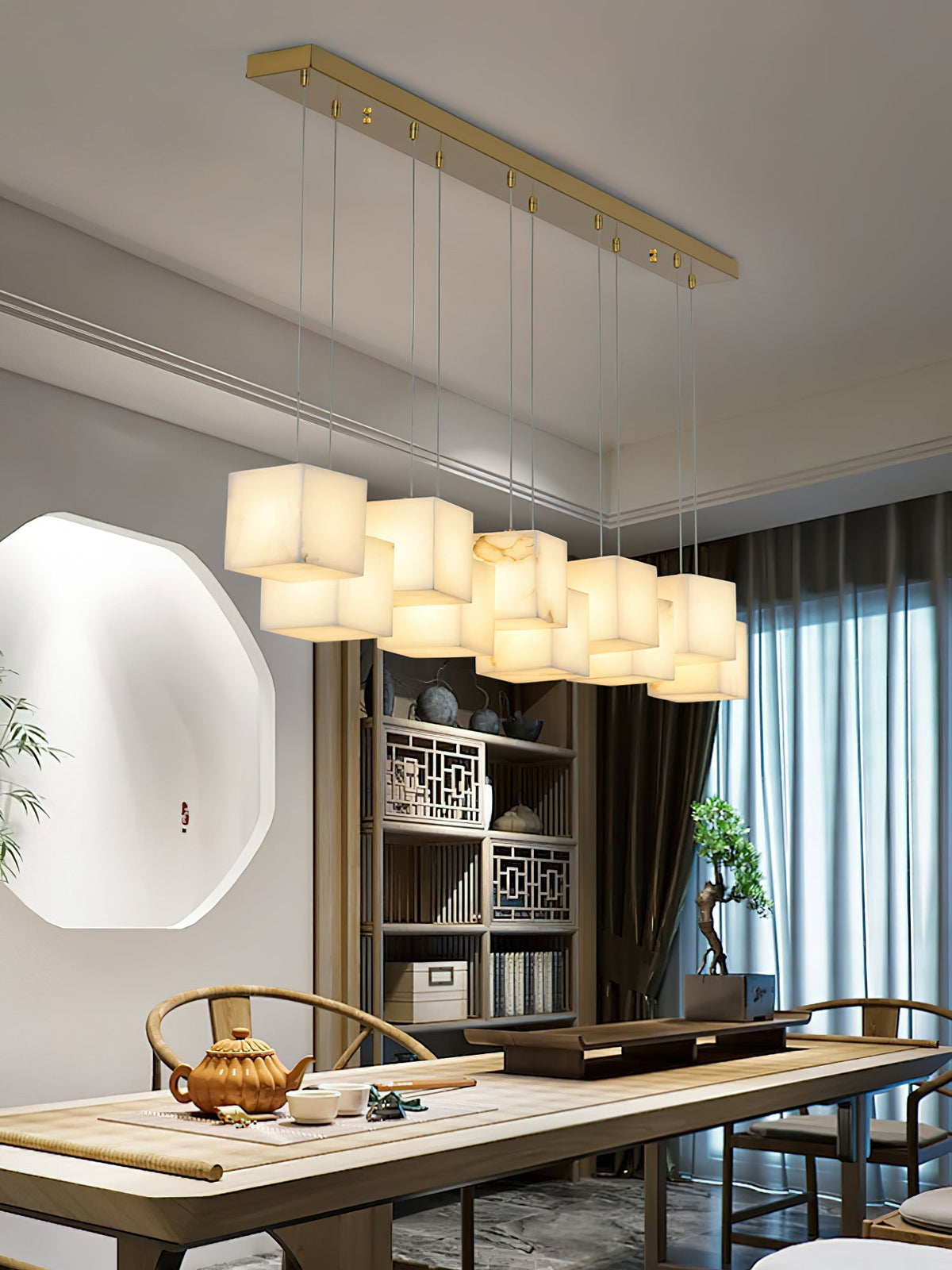 Radilum Box Linear Alabaster Chandelier