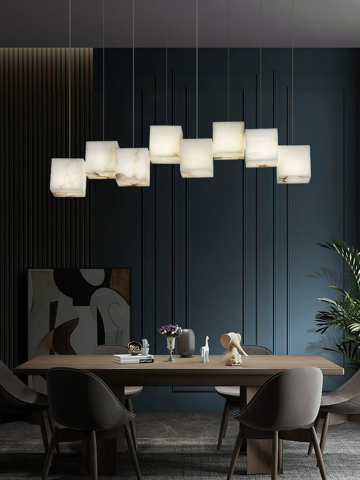 Radilum Box Linear Alabaster Chandelier