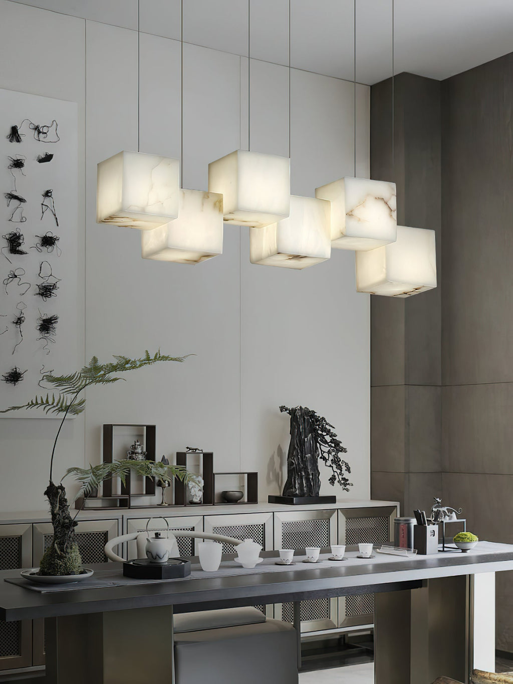 Radilum Box Linear Alabaster Chandelier