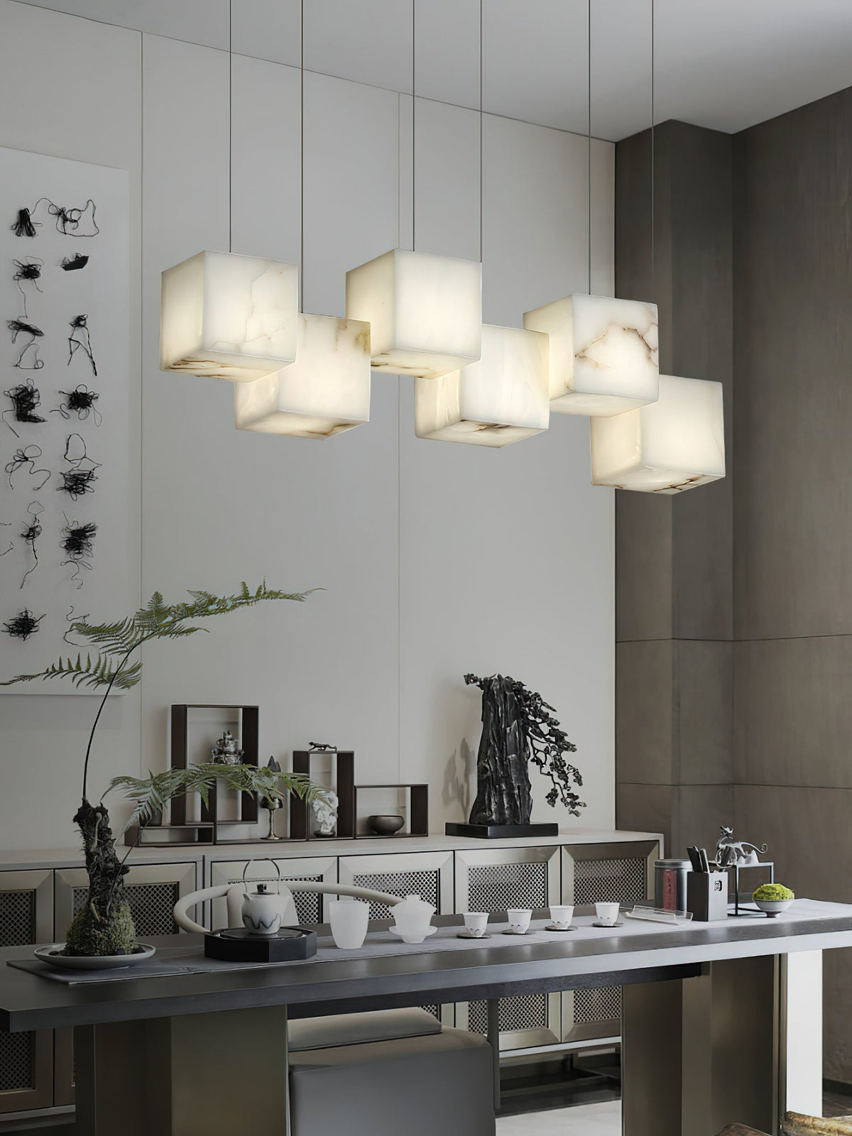 Radilum Box Linear Alabaster Chandelier