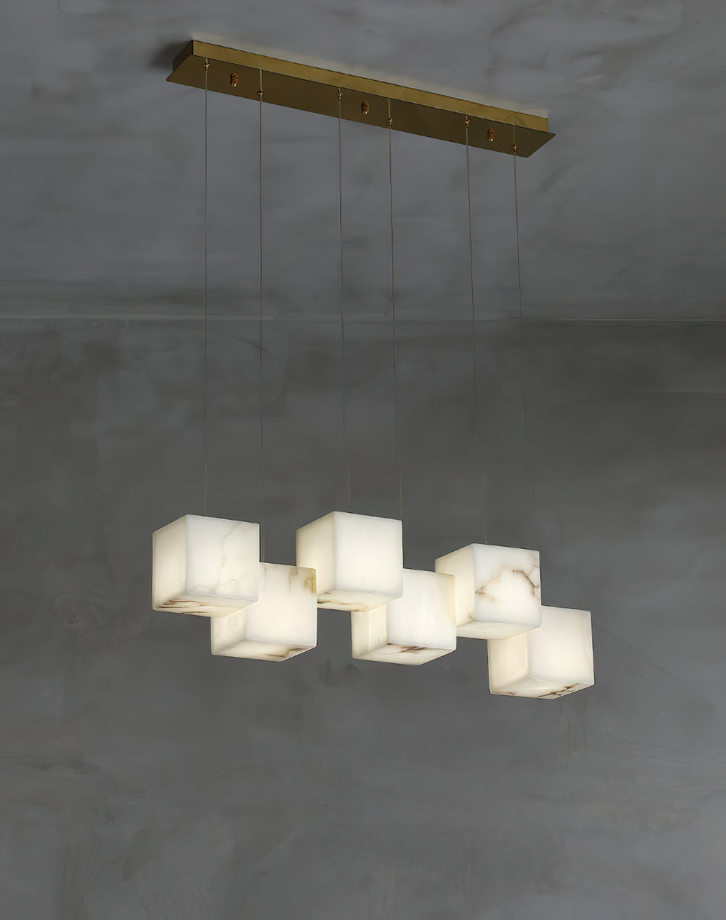 Radilum Box Linear Alabaster Chandelier
