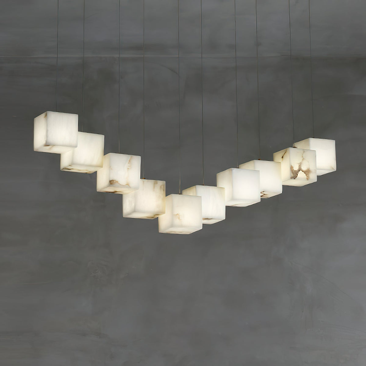 Radilum Box Linear Alabaster Chandelier