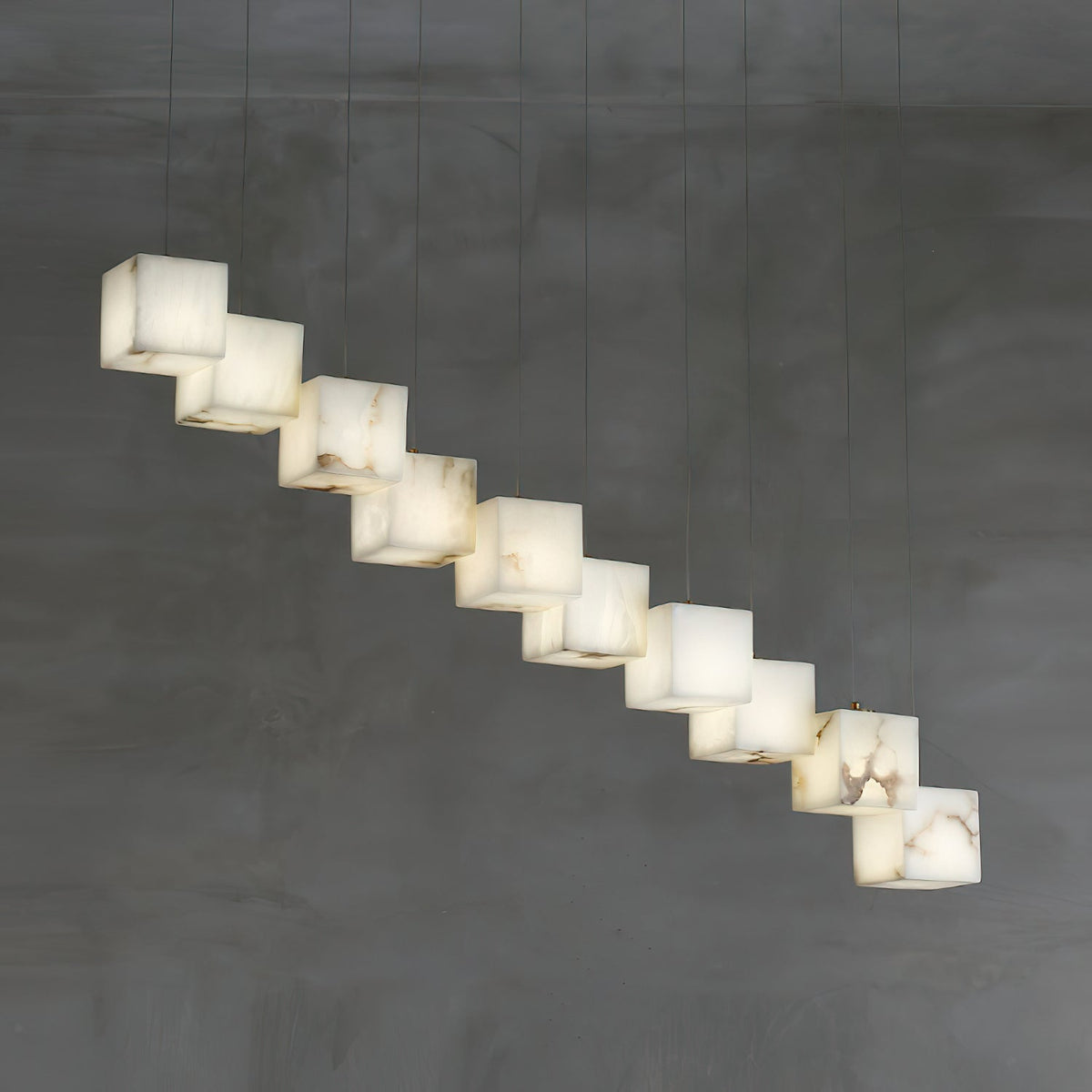 Radilum Box Linear Alabaster Chandelier