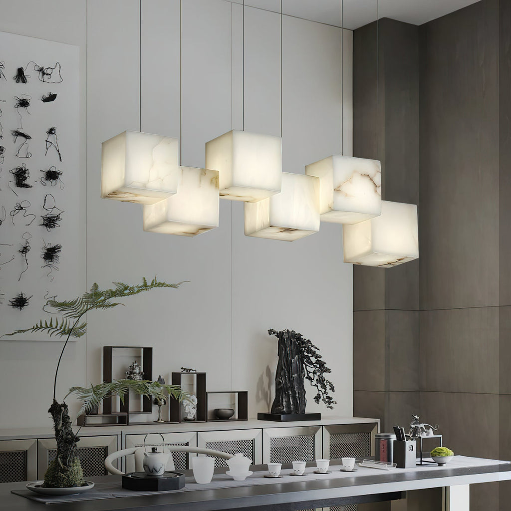 Radilum Box Linear Alabaster Chandelier