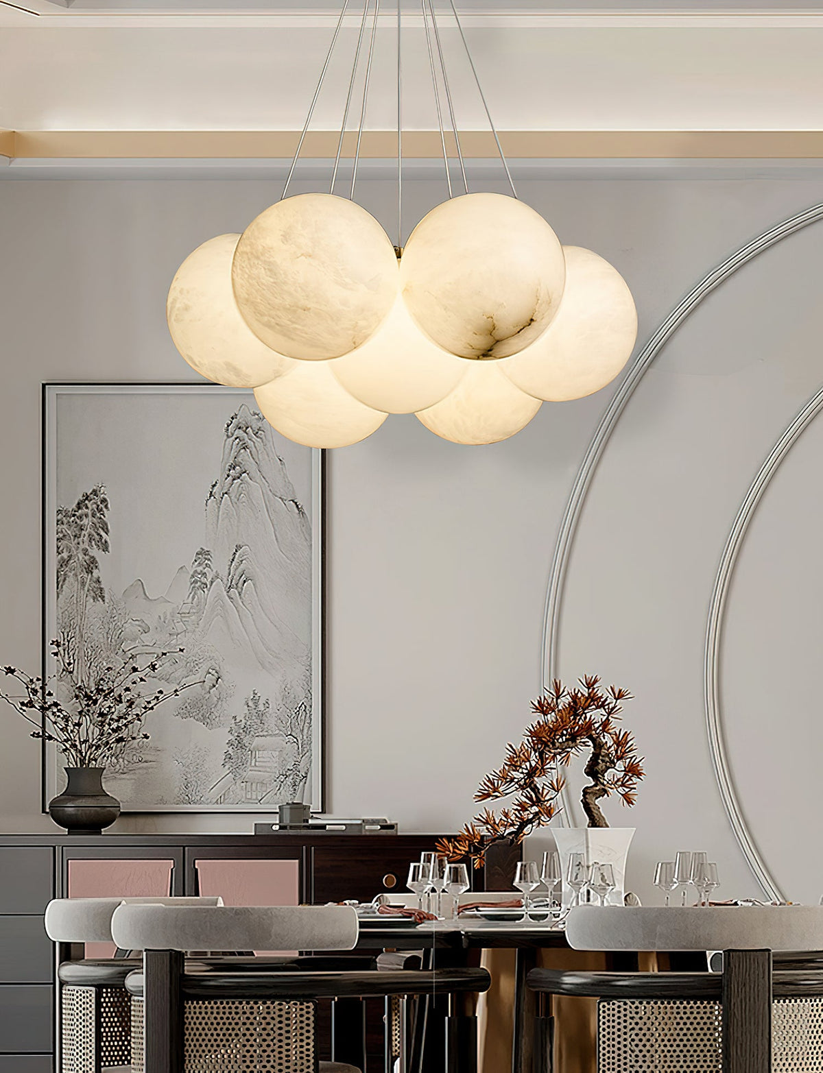 Radilum Lunar Alabaster Chandelier