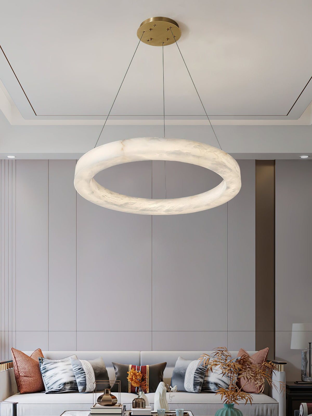 Radilum Alabaster Ring Chandelier