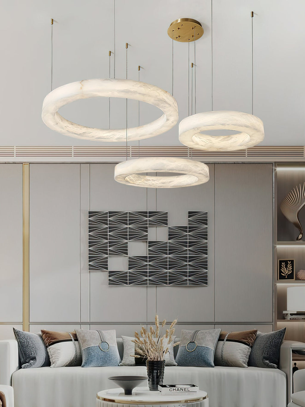 Radilum Alabaster Ring Chandelier