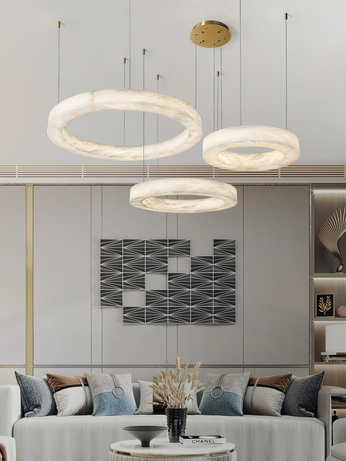 Radilum Alabaster Ring Chandelier