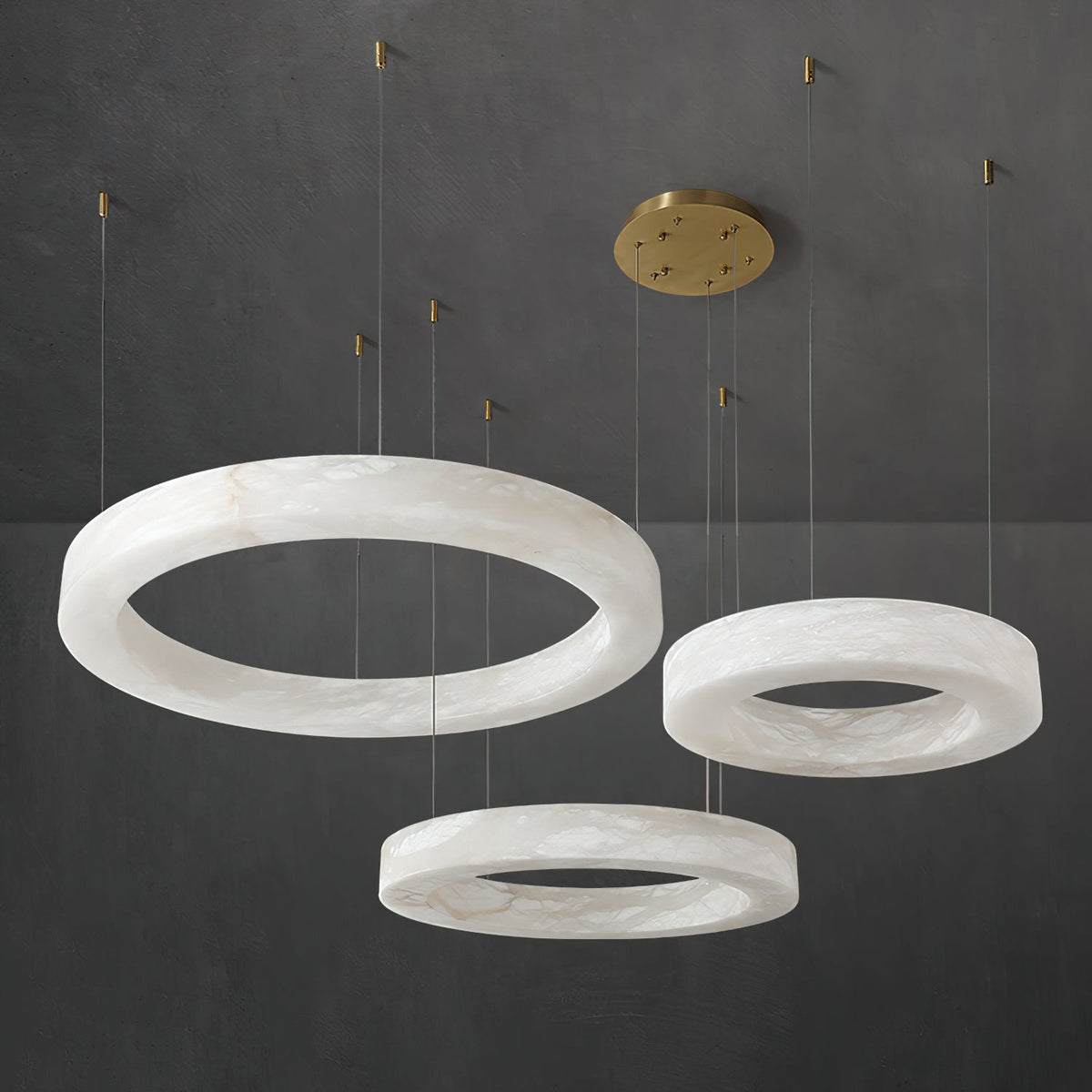 Radilum Alabaster Ring Chandelier