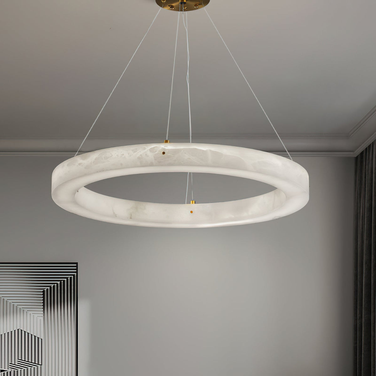 Radilum Alabaster Ring Chandelier
