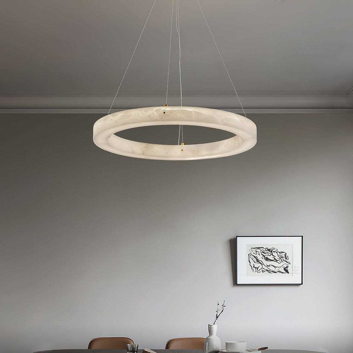 Radilum Alabaster Ring Chandelier