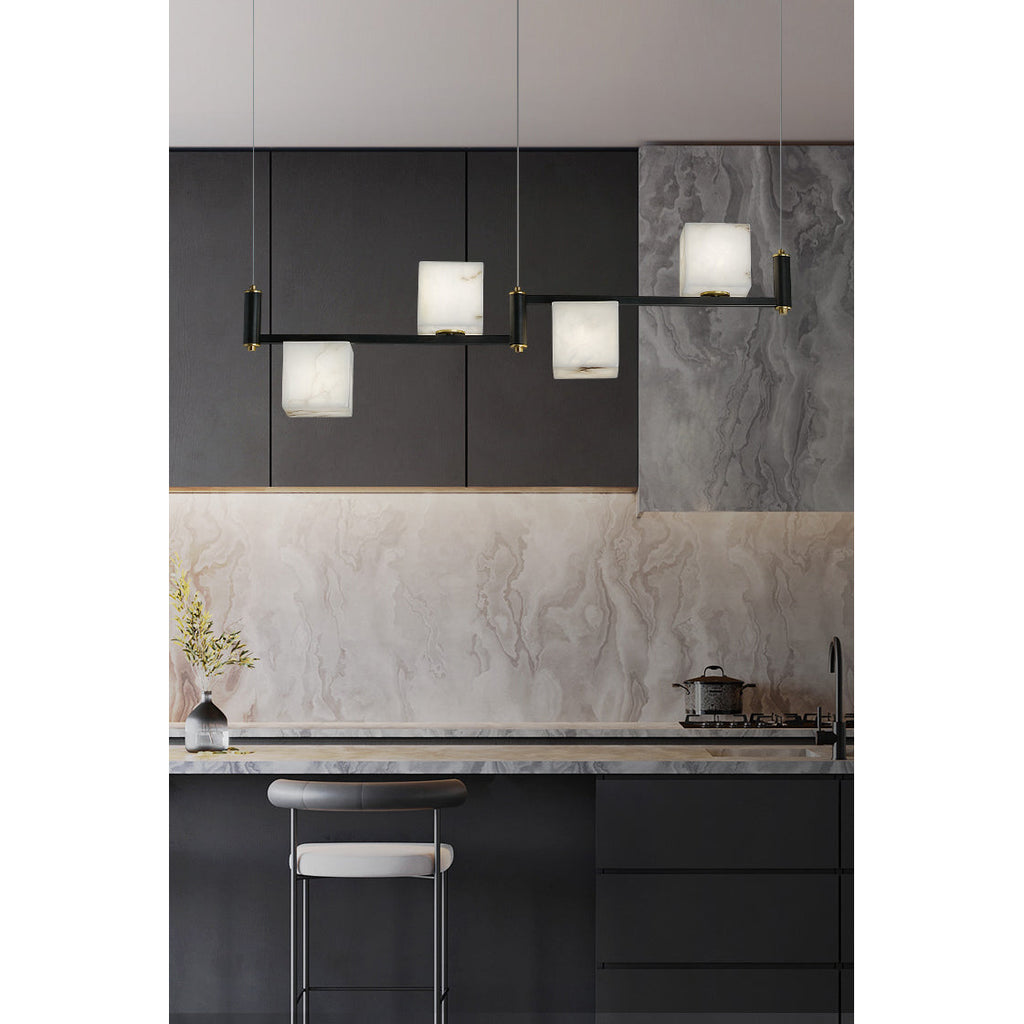 Radilum Square Box Alabaster Chandelier