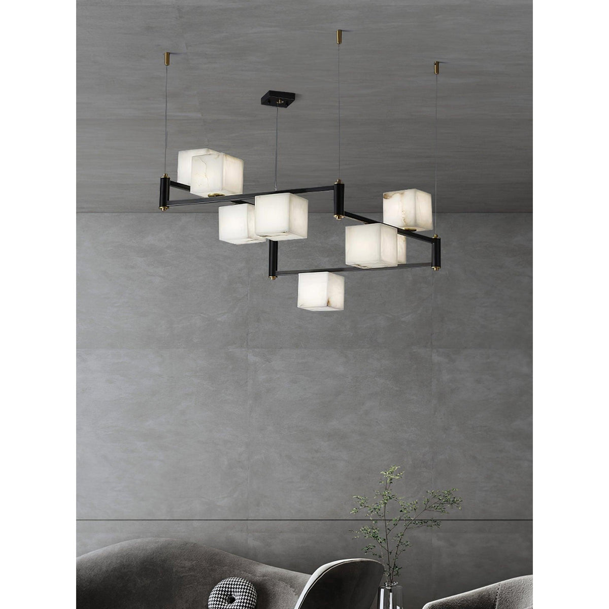 Radilum Square Box Alabaster Chandelier
