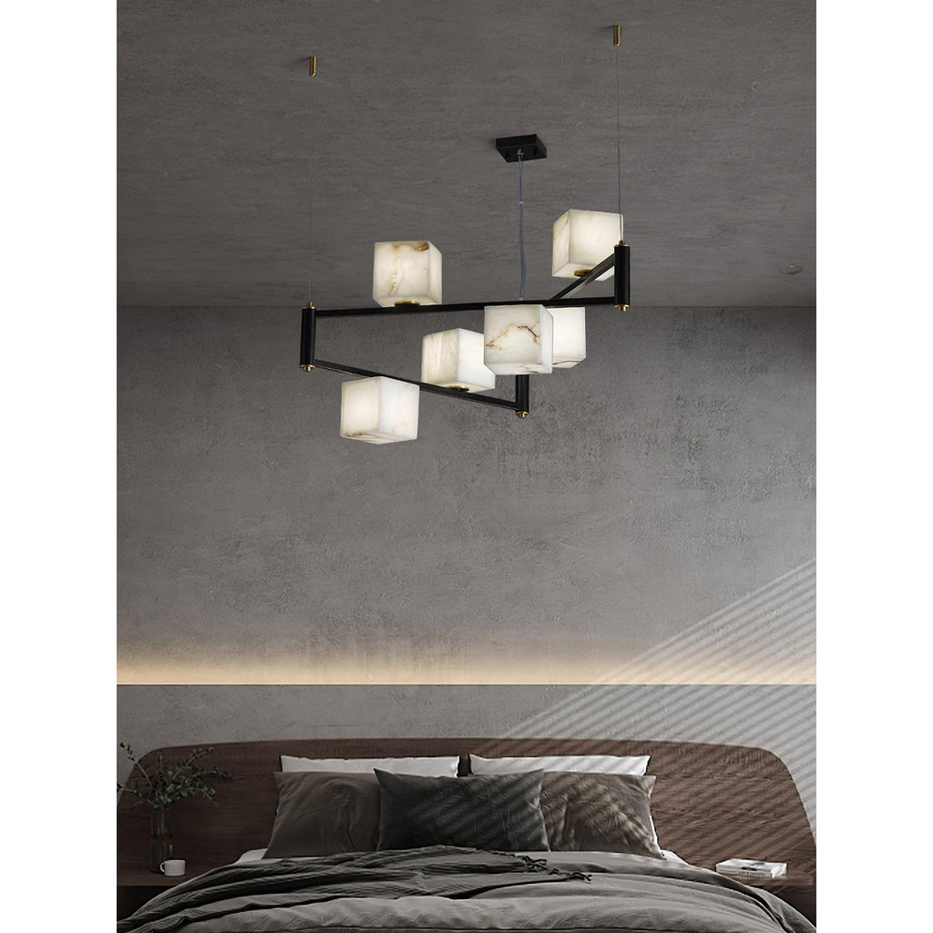 Radilum Square Box Alabaster Chandelier