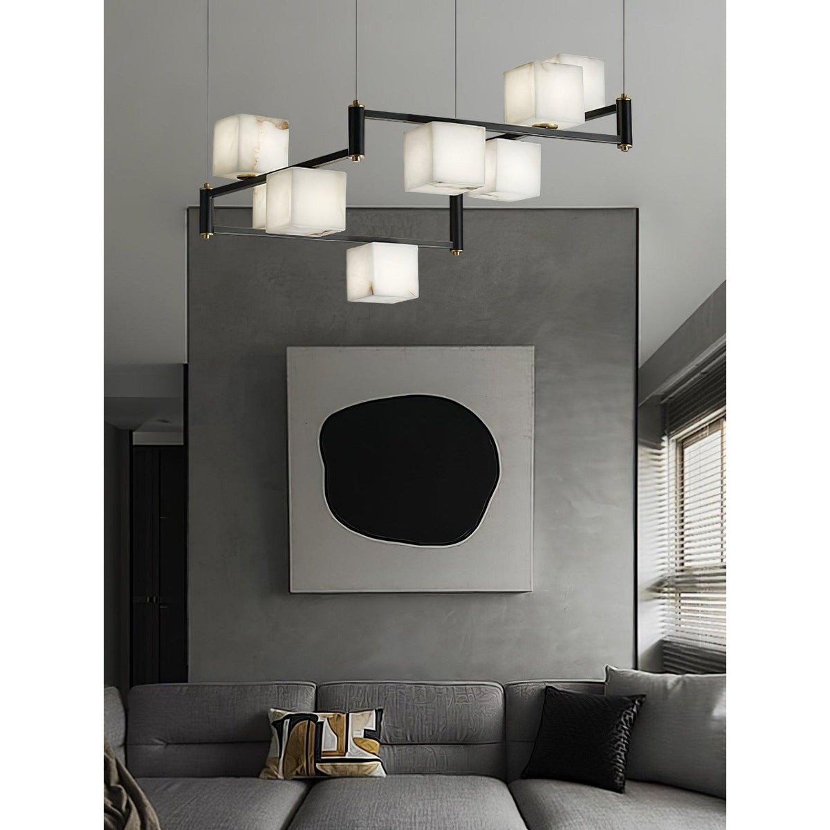 Radilum Square Box Alabaster Chandelier