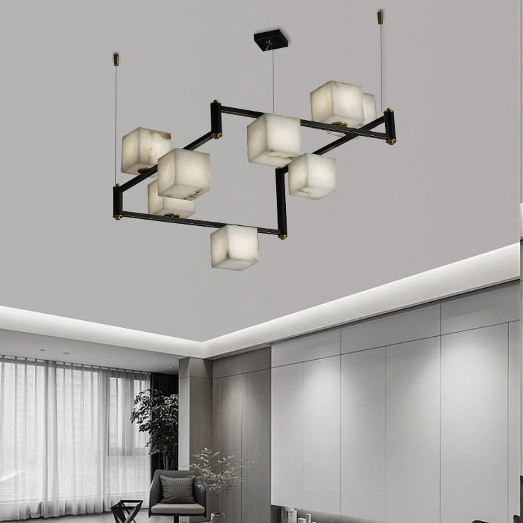 Radilum Square Box Alabaster Chandelier