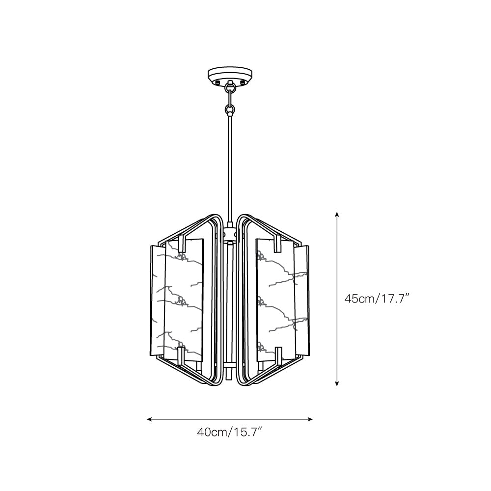 Radilum Appareil Alabaster Chandelier